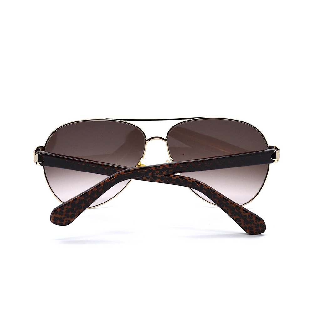 NEW KATE SPADE GENEVA/S 09Q GOLD BROWN AVIATOR WOMEN'S SUNGLASSES - Picture 8 of 14
